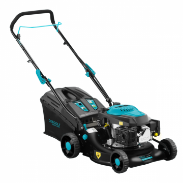 Masina de tuns gazon, pe benzina, Detoolz DZM105, 2.6kW, 5 Trepte inaltime, Latime taiere 420mm, Punte 17  , 146CC, Capacitate colectare 40L