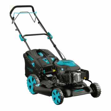Masina de tuns gazon, pe benzina, Detoolz DZM106, 2.6kW, 7 Trepte inaltime, Latime taiere 457mm, Punte 18  , 146CC, Capacitate colectare 60L