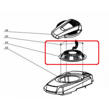 Ansamblu demaror pentru masina de tuns gazonul Ruris RX300
