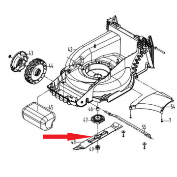 Cutit taiere iarba 34 cm, pentru masina electrica de tuns gazonul Ruris RXi3000