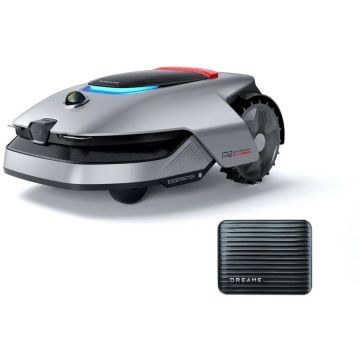 Dreame Dreame Roboticmower A2 robot pentru tunderea gazonului, sistem OmniSense 2.0 3D Ultra Sensing cu camera AI, sistem de tăiere EdgeMaster, MXXA8210, motor silenios integrat n butuc pentru pante de 26,5, configurare automa, Gri-Negru-Rosu