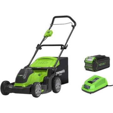 GREENWORKS Masina de tuns iarba, Greenworks, G40LM41K4, 40 V, 41 cm, Baterie 4 Ah