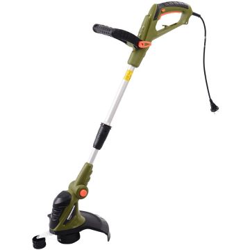HEINNER Trimmer de tuns gazon/iarba electric Heinner VCE001, putere 550 W, 10.000 RPM, 30 cm diametru lucru, 1.6 mm diametru fir, ax telescopic cu rotire la 180 grade, Verde