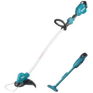 Makita Set motocoasa/aspirator, Makita, LXT, 18V Li-Ion, 3 viteze, 30 cm, Multicolor