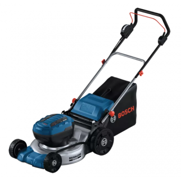 Masina de tuns gazon/iarba pe acumulator Bosch Professional GRA 18V2-46, 18 V, latime taiere 46 cm, 6 trepte de taiere, inaltime taiere 30 - 70 mm, sac colector 60 L, fara incarcator si acumulator in setul de livrare (Albastru)