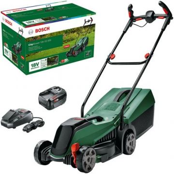 Masina de tuns iarba Bosch CityMower, 18 V, Latime taiere 32 cm, 31 L, Acumulator 18V 4.0 Ah/Incarcator,