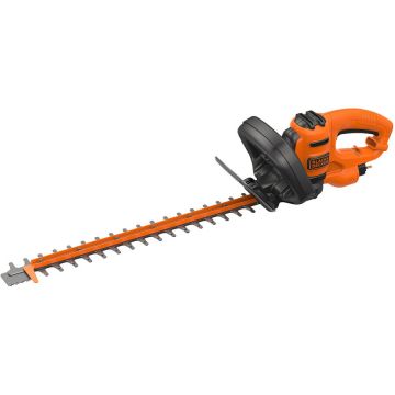 Black & Decker Foarfeca electrica pentru tuns gard viu Black & Decker BEHTS301-QS, putere 500 W, lungime lama 50 cm, grosime taiere 22 mm, maner dublu si protectie de mana transparenta, pentru gard viu de dimensiuni medii pana la mari, Portocal