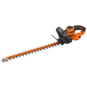 Black & Decker Foarfeca electrica pentru tuns gard viu Black & Decker BEHTS451, lungime lama 60 cm, putere 550 W, alimentare 230V, grosime crengi pana la 25 mm, Portocaliu-Negru
