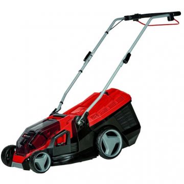 Einhell Masina de tuns gazon/iarba pe acumulator Einhell Power X-Change GE-CM 36/36 Li Brushless-Solo, 2x18 V, 36 cm latime taiere, inaltime taiere 25-75 mm, 6 trepte de taiere, sac colector 40 l, contine: 2 acumulatori 18 V 4.0 Ah + incarcator