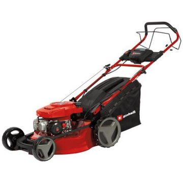 Einhell Masina de tuns iarba/gazon pe benzina Einhell GC-PM 51/3 S HW-E Li, putere 2.7 KW, 170 CC, 4 timpi , latime taiere 51 cm, inaltime taiere 30 - 80 mm, 6 trepte de inaltime, sac 70 L, pornire cu sfoara/electrica, include acumulator 2.0 Ah + incarca
