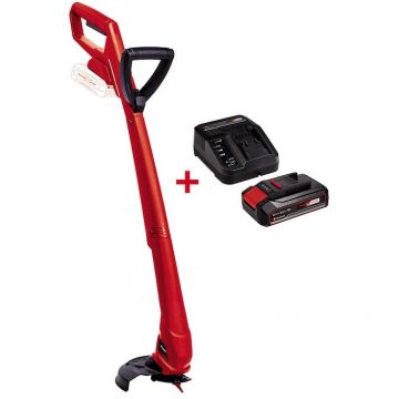 Einhell Trimmer de tuns gazon/iarba pe acumulator Einhell PXC GC-CT 18/24 Li P-Solo, 24 cm diametru taiere, 8500 rpm, Starter Kit Einhell PXC acumulator 18 V, 2.5 Ah, max 720 W, incarcator, 20 lame plastic