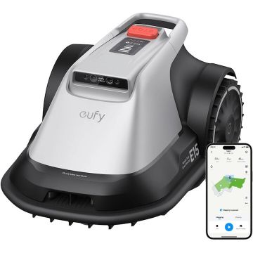 eufy Robot de tuns iarba Eufy T2880GA1, latime taiere 20 cm, Li-Ion autonomie 90 min, acoperire 150 - 270 ㎡, GPS, Wi-Fi, 4G