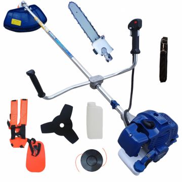 Motocoasa Baikal  + Accesoriul Fierastrau, 5.6CP, 3 Tipuri de Taiere, Ham Dublu