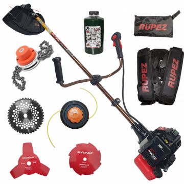 Motocoasa de umar RUPEZ RPZ 4200, 5.6CP, 58cc + Ulei + Tambur lant