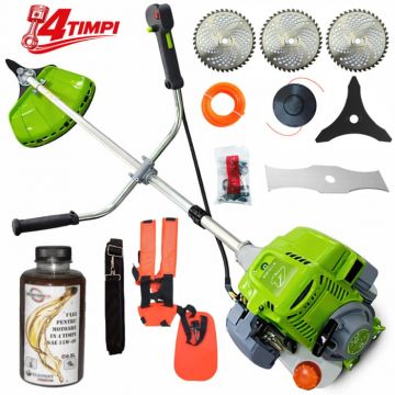 Pachet Motocositoare pe benzina UralMash , 4 timpi OHC, 8.5CP, 10 componente,  12.000RPM, 7 Stele, Accesorii incluse - Copie