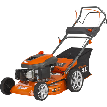 Ruris Masina de tuns gazon/iarba autopropulsata pe benzina Ruris Dac 120XLS, 161 CC, 4 timpi, 46 cm latime lucru, 5 trepte de taiere, inaltime taiere 25 - 65 mm, sac colector 55 L,functie de colectare/ evacuare spate/laterala/ mulcire, Portocaliu-Negru