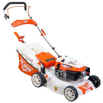 Ruris Masina de tuns gazon pe benzina Ruris RX200S, 2.7 CP, 99 cc, 420 mm, Consum 0.39 l/h, Gri-portocaliu