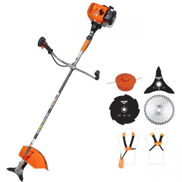 Ruris Motocoasa de tuns gazon/iarba pe benzina, Ruris DAC 210, putere 1.7 CP, motor Tez, 2 timpi, diametru taiere 20 cm, bobina fir, disc 3 lame