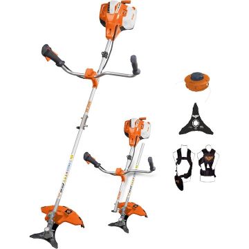 Ruris Motocoasa Ruris RR362, putere 2.4 CP, 36.3 cm3, 2 timpi, 255 mm latime taiere, pornire manuala, 1 l benzina, autocut, cutit cu 3 dinti