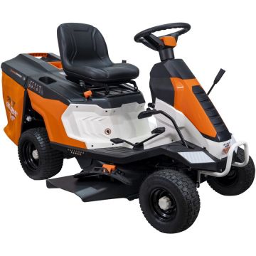 Ruris Tractoras de tuns gazon/iarba pe benzina Ruris RX Pilot 002H, putere 9.5 CP, 224 CC, motor Loncin, latime 650 mm, inaltime taiere 30 - 75 mm, 6 trepte de taiere, sac colector 150 L, functii:colectare,aruncare spate/lateral,mulching