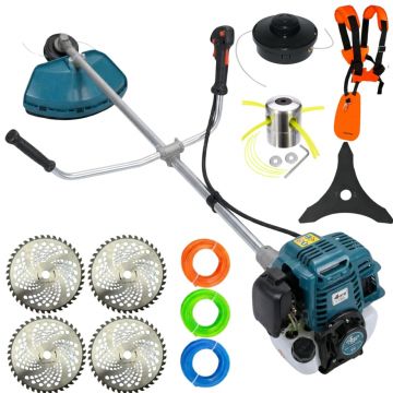 SUPER PACHET* 4timpi, 8.5cp Motocoasa pe benzina 4 timpi, 8.5CP, 58CC, 12000 rot/min, maner anti-vibratii, easy-start, model 2026 MOTOYAMA JAPAN CMP1802