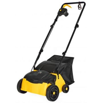 TEXAS Scarificator si aerator gazon Texas MPC 1400 480090063153, 2-in-1, motor electric 1400 W, sac 35 litri, latime lucru 32 cm, reglaj central, galben