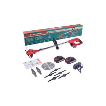 Trimmer cu Acumulator StartPro SBT2-21M, Lungime Bara 90-120 cm, 20V, 2 Baterii x 2Ah, 5000 rpm